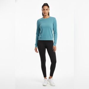 KIT AND ACE Skylark Longsleeve Teal Wool Modal Womens S Casual Athleisure Spring